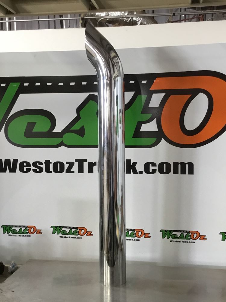 5"x48" Curved Chrome Exhaust Tip Stack
